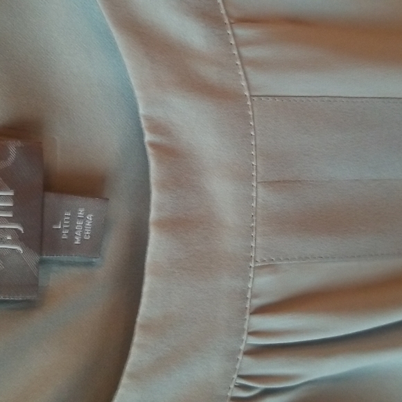 J.Jill silvery gray silk shell, like new, size Large Petite - Picture 3 of 5